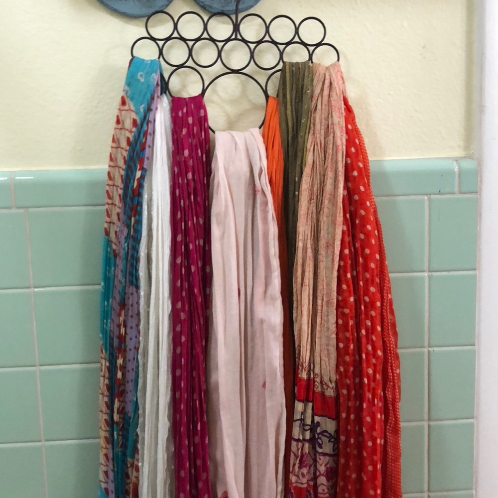 Multiple light scarves/pashminas